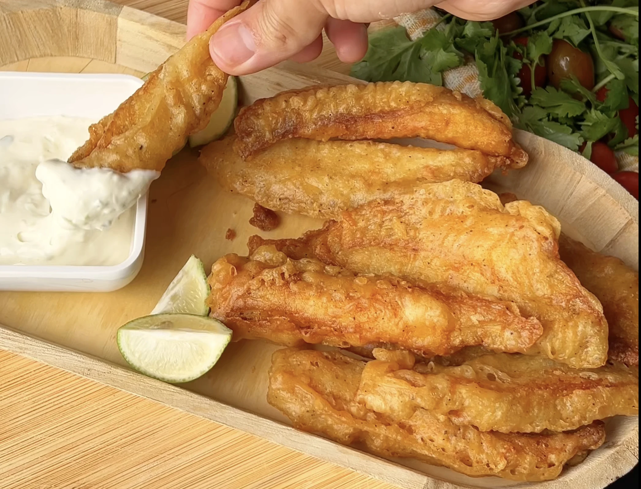 Crujientes deditos de pescado con Super Fry y Gold Mills